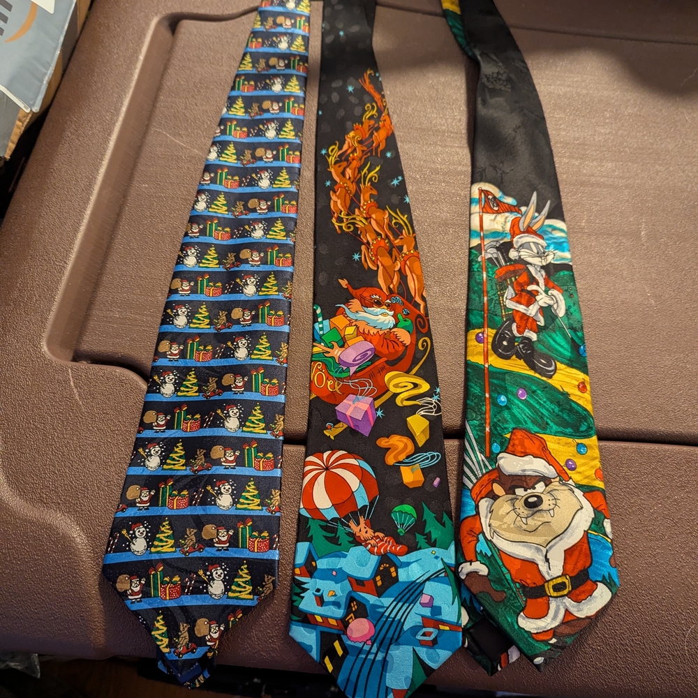 Colorful Cartoon Christmas Ties